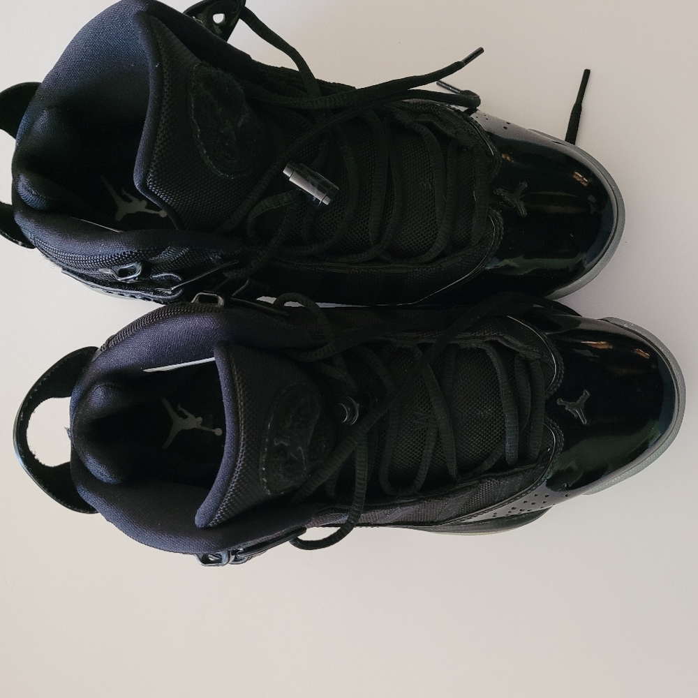 Air Jordan 6 Rings Shoes Black Ice Blue White